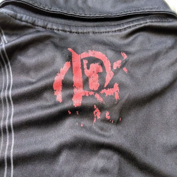 flamengo retro jersey Zip Neck Black Red Large - Picture 11 of 12